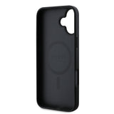 Husa pentru iPhone 16 Plus, Guess Saffiano Classic Logo MagSafe (GUHMP16MPSAHMCK), negru