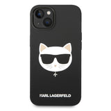Husa pentru iPhone 14 Plus, Karl Lagerfeld Silicone MagSafe (KLHMP14MSLCHBK), negru