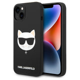 Husa pentru iPhone 14 Plus, Karl Lagerfeld Silicone MagSafe (KLHMP14MSLCHBK), negru