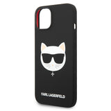 Husa pentru iPhone 14 Plus, Karl Lagerfeld Silicone MagSafe (KLHMP14MSLCHBK), negru