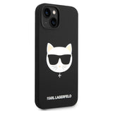 Husa pentru iPhone 14 Plus, Karl Lagerfeld Silicone MagSafe (KLHMP14MSLCHBK), negru