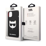 Husa pentru iPhone 14 Plus, Karl Lagerfeld Silicone MagSafe (KLHMP14MSLCHBK), negru