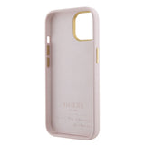 Husa pentru iPhone 15, Guess Silicone Script Metal Logo & Frame (GUHCP15SSMBSLP), Light Pink