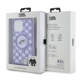 Husa pentru iPhone 15 Pro Max, Karl Lagerfeld IML Crossbody MagSafe (KLHMP15XHCKCKLCU), mov