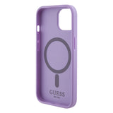 Husa pentru iPhone 15, Guess Saffiano MagSafe (GUHMP15SPSAHMCU), mov