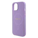 Husa pentru iPhone 15, Guess Saffiano MagSafe (GUHMP15SPSAHMCU), mov