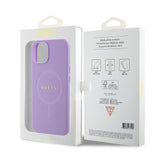 Husa pentru iPhone 15, Guess Saffiano MagSafe (GUHMP15SPSAHMCU), mov