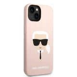 Husa pentru iPhone 14 Plus, Karl Lagerfeld Silicone MagSafe (KLHMP14MSLKHLP), roz