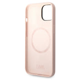 Husa pentru iPhone 14 Plus, Karl Lagerfeld Silicone MagSafe (KLHMP14MSLKHLP), roz
