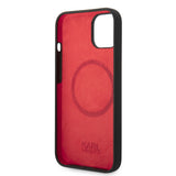 Husa pentru iPhone 14 Plus, Karl Lagerfeld Silicone MagSafe (KLHMP14MSLMP1K), negru