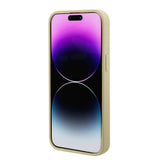 Husa pentru iPhone 15 Plus, Guess Saffiano MagSafe (GUHMP15MPSAHMCB), auriu