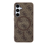 Husa pentru Samsung Galaxy S24, Guess 4G Collection Leather MagSafe (GUHMS24SG4GFRW), maro