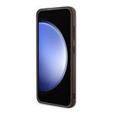 Husa pentru Samsung Galaxy S24, Guess 4G Collection Leather MagSafe (GUHMS24SG4GFRW), maro