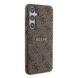 Husa pentru Samsung Galaxy S24 Plus, Guess 4G Collection Leather MagSafe (GUHMS24MG4GFRW), maro