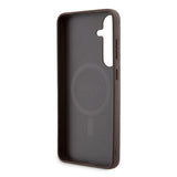 Husa pentru Samsung Galaxy S24 Plus, Guess 4G Collection Leather MagSafe (GUHMS24MG4GFRW), maro