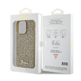 Husa pentru iPhone 15 Pro Max, Guess Disco Metal Script (GUHCP15XPMSDGSD), auriu