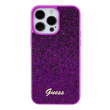 Husa pentru iPhone 15 Pro Max, Guess Disco Metal Script (GUHCP15XPMSDGSF), fucsia