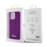 Husa pentru iPhone 15 Pro Max, Guess Disco Metal Script (GUHCP15XPMSDGSF), fucsia