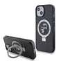 Husa pentru iPhone 15, Karl Lagerfeld Hardcase Ring Stand MagSafe (KLHMP15SHMRSKCK), negru
