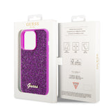 Husa pentru iPhone 15 Pro, Guess Disco Metal Script (GUHCP15LPMSDGSF), fucsia