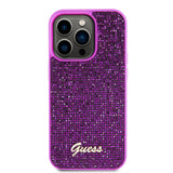 Husa pentru iPhone 15 Pro, Guess Disco Metal Script (GUHCP15LPMSDGSF), fucsia