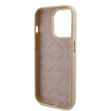 Husa pentru iPhone 15 Pro, Guess Glitter Glossy Script (GUHCP15LPGMCSD), bej