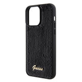 Husa pentru iPhone 15 Pro Max, Guess Sequin Script Metal (GUHCP15XPSFDGSK), negru