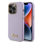 Husa pentru iPhone 15 Pro, Guess Glitter Glossy Script (GUHCP15LPGMCSL), violet