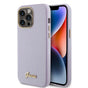Husa pentru iPhone 15 Pro Max, Guess Glitter Glossy Script (GUHCP15XPGMCSL), violet