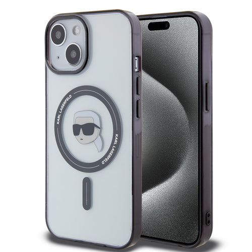 Husa pentru iPhone 15, Karl Lagerfeld IML MagSafe (KLHMP15SHKHNOTK), transparenta
