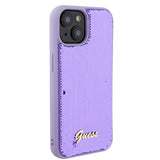 Husa pentru iPhone 15, Guess Sequin Script Metal (GUHCP15SPSFDGSU), mov