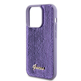 Husa pentru iPhone 15 Pro, Guess Sequin Script Metal (GUHCP15LPSFDGSU), negru
