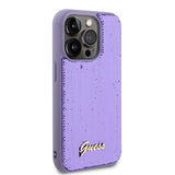Husa pentru iPhone 15 Pro, Guess Sequin Script Metal (GUHCP15LPSFDGSU), negru