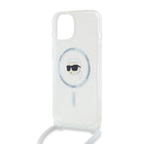 Husa pentru iPhone 15, Karl Lagerfeld IML Crossbody MagSafe (KLHMP15SHCKHNT), transparenta