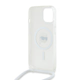 Husa pentru iPhone 15, Karl Lagerfeld IML Crossbody MagSafe (KLHMP15SHCKHNT), transparenta