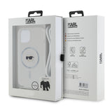 Husa pentru iPhone 15, Karl Lagerfeld IML Crossbody MagSafe (KLHMP15SHCKHNT), transparenta