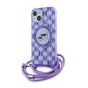 Husa pentru iPhone 15, Karl Lagerfeld IML Crossbody MagSafe (KLHMP15SHCKCKLCU), mov