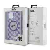 Husa pentru iPhone 15, Karl Lagerfeld IML Crossbody MagSafe (KLHMP15SHCKCKLCU), mov