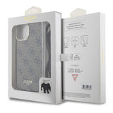 Husa pentru iPhone 15 Pro, Guess Crossbody Cord 4G Print (GUHCP15LHC4SEW), maro