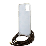 Husa pentru iPhone 15, Guess Crossbody Cord 4G Print (GUHCP15SHC4SEW), maro