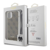 Husa pentru iPhone 15, Guess Crossbody Cord 4G Print (GUHCP15SHC4SEW), maro