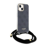 Husa pentru iPhone 15, Guess Crossbody Cord 4G Print (GUHCP15SHC4SEK), negru