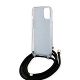 Husa pentru iPhone 15, Guess Crossbody Cord 4G Print (GUHCP15SHC4SEK), negru