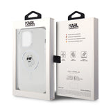 Husa pentru iPhone 14 Pro Max, Karl Lagerfeld IML MagSafe (KLHMP14XHFCCNOT), transparenta