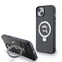 Husa pentru iPhone 15 Plus, Karl Lagerfeld Hardcase Ring Stand MagSafe (KLHMP15MHMRSKHK), negru