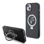 Husa pentru iPhone 15 Plus, Karl Lagerfeld Hardcase Ring Stand MagSafe (KLHMP15MHMRSKCK), negru