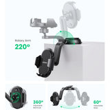 Suport auto UGREEN LP405 (20473), Waterfall-Shaped cu Suction Cup pentru Bord, 360°, 4.7″- 7.2″ Phones, negru