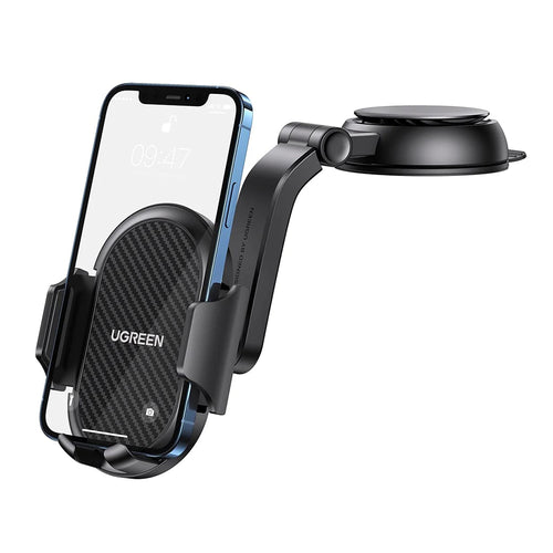 Suport auto UGREEN LP405 (20473), Waterfall-Shaped cu Suction Cup pentru Bord, 360°, 4.7″- 7.2″ Phones, negru