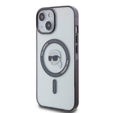 Husa pentru iPhone 15 Plus, Karl Lagerfeld IML MagSafe (KLHMP15MHKHNOTK), transparenta