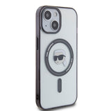 Husa pentru iPhone 15 Plus, Karl Lagerfeld IML MagSafe (KLHMP15MHKHNOTK), transparenta